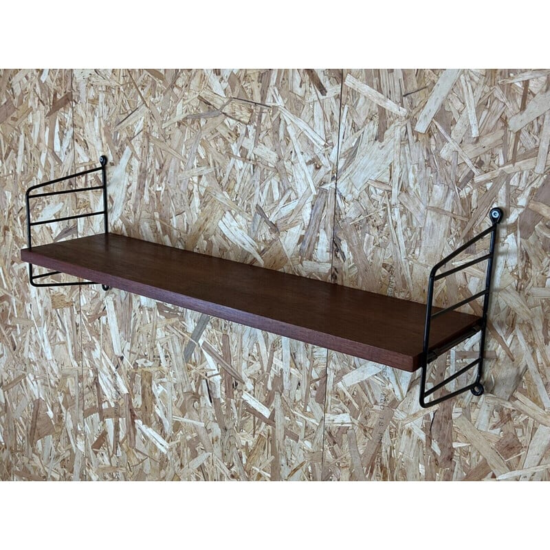 Vintage teak string shelf module by Kajsa and Nils, Sweden 1960s-1970s