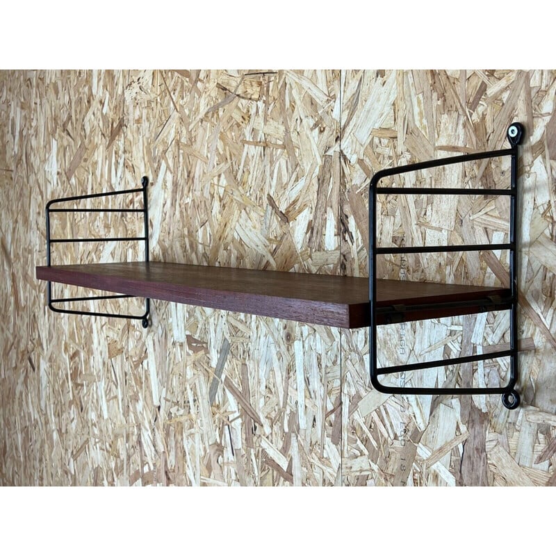 Vintage teak string shelf module by Kajsa and Nils, Sweden 1960s-1970s