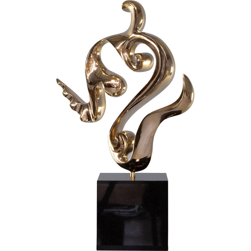 Vintage ‘flow’ bronze sculpture by Jan Willem Krijger