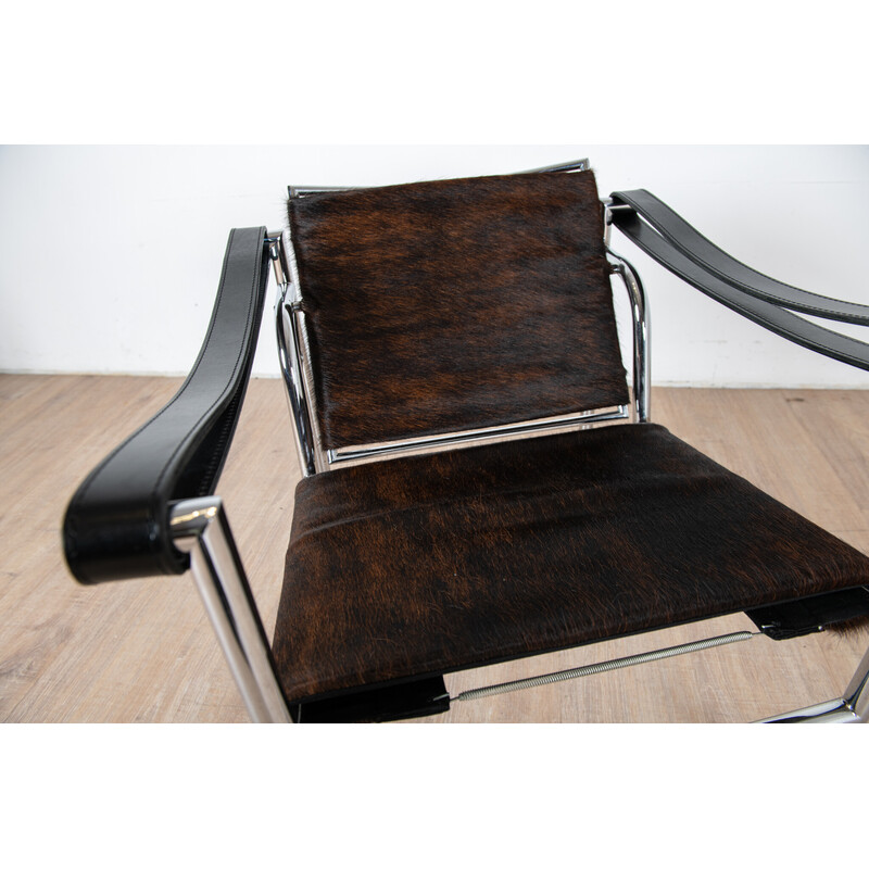 Paar vintage Lc1 fauteuils van Charlotte Perriand voor Cassina, 1970