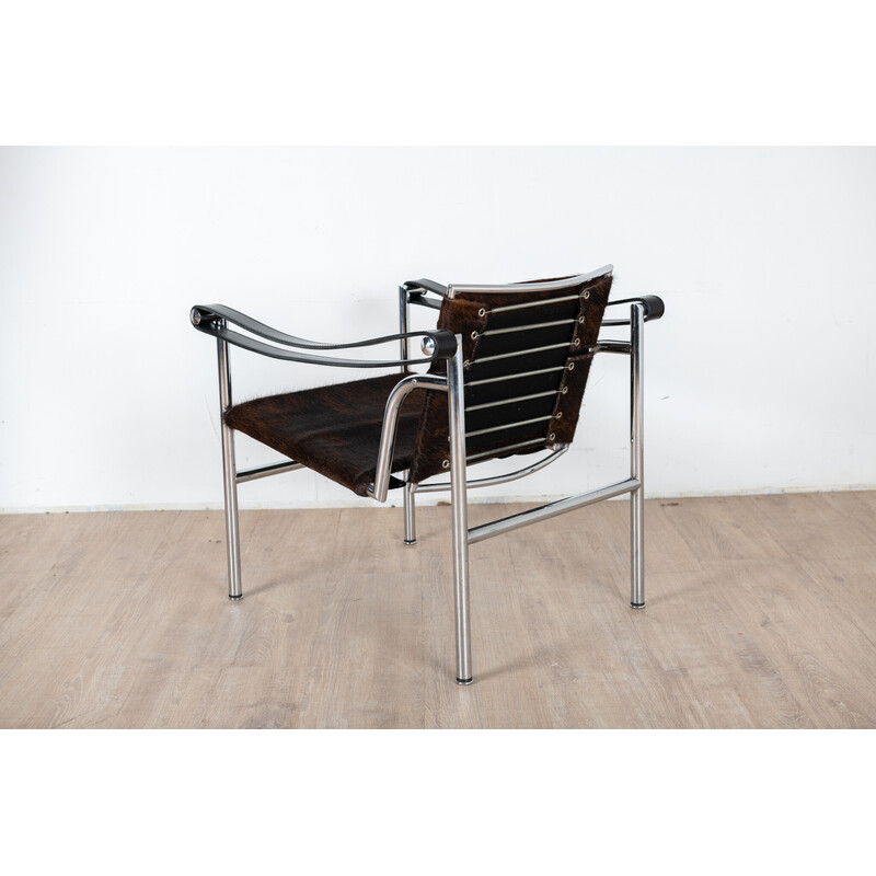 Coppia di poltrone vintage Lc1 di Charlotte Perriand per Cassina, 1970