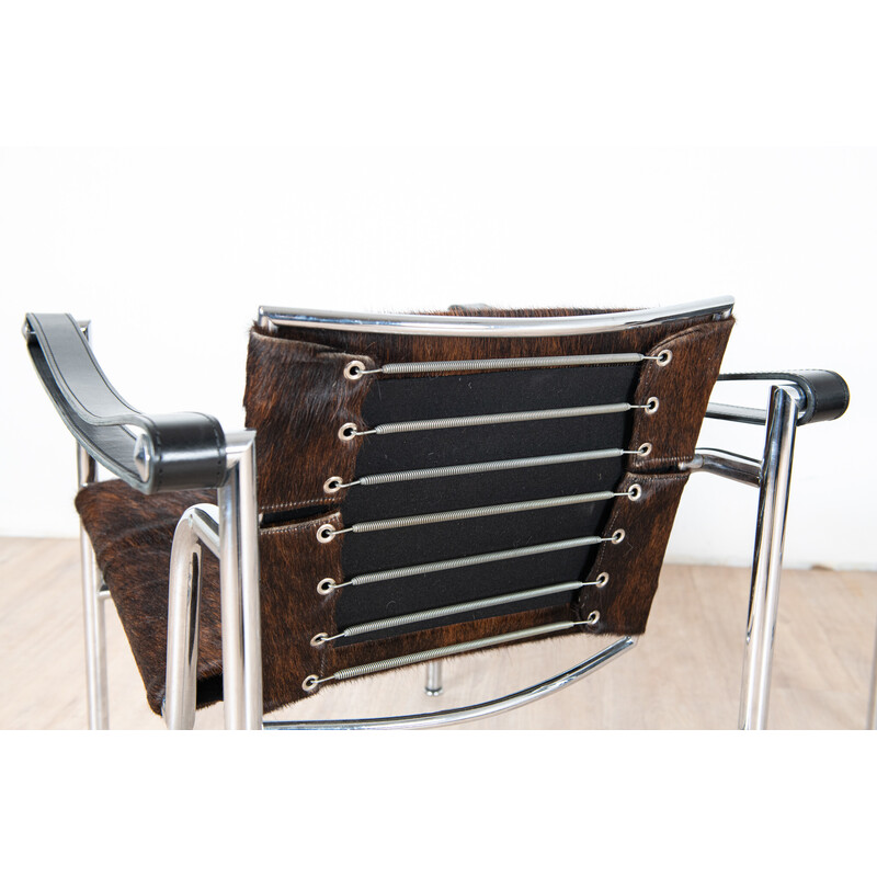 Paar vintage Lc1 fauteuils van Charlotte Perriand voor Cassina, 1970