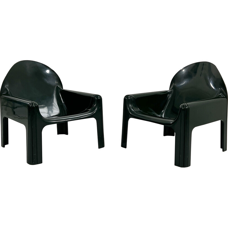 Pair of vintage model 4794 armchairs by Gae Aulenti for Kartell, 1970s