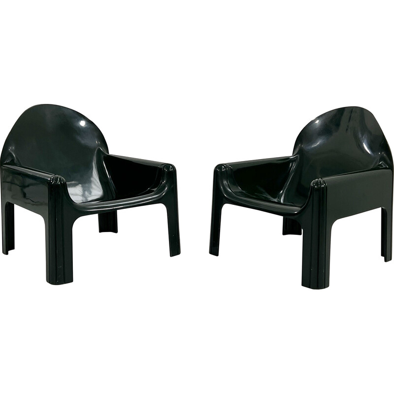 Pareja de sillones vintage modelo 4794 de Gae Aulenti para Kartell, años 70