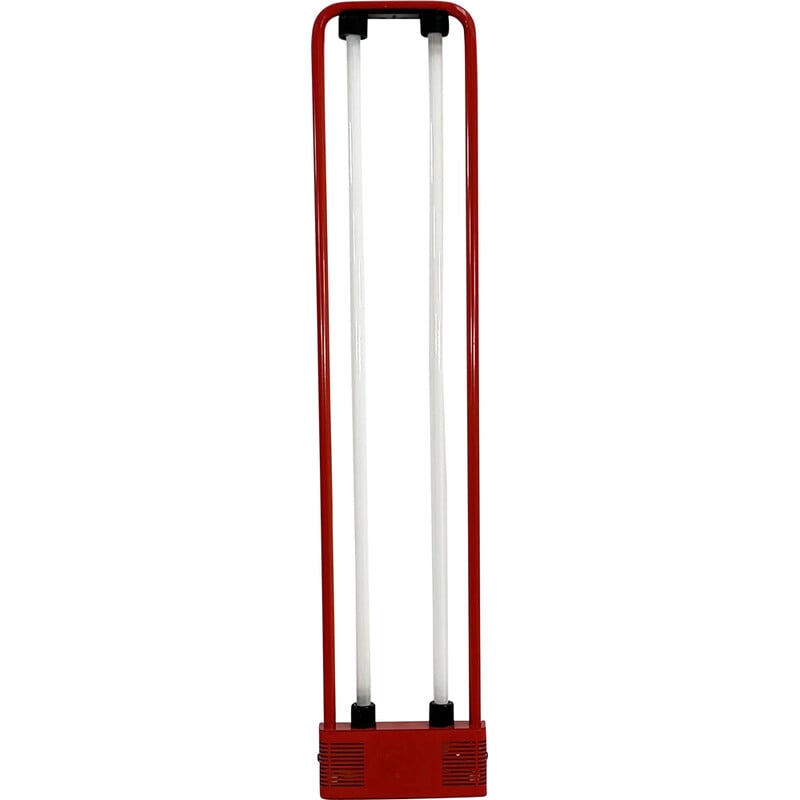 Vintage red Neon floor lamp by Gian N. Gigante for Zerbetto, 1980s