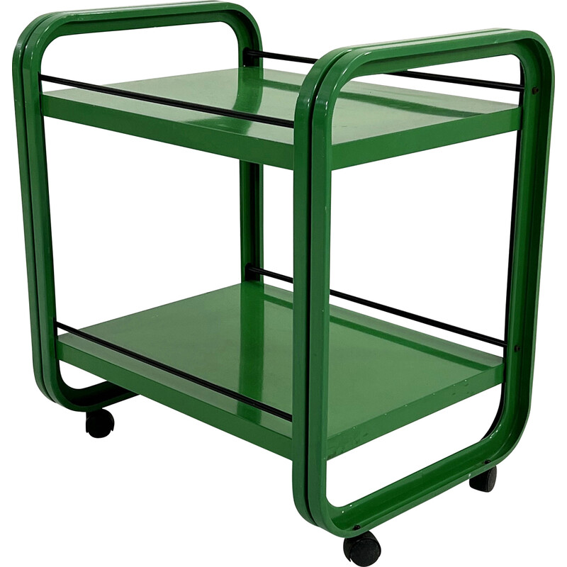 Vintage green trolley by G. N. Gigante, A. Zambusi and M. Boccato for Seccose, 1980s