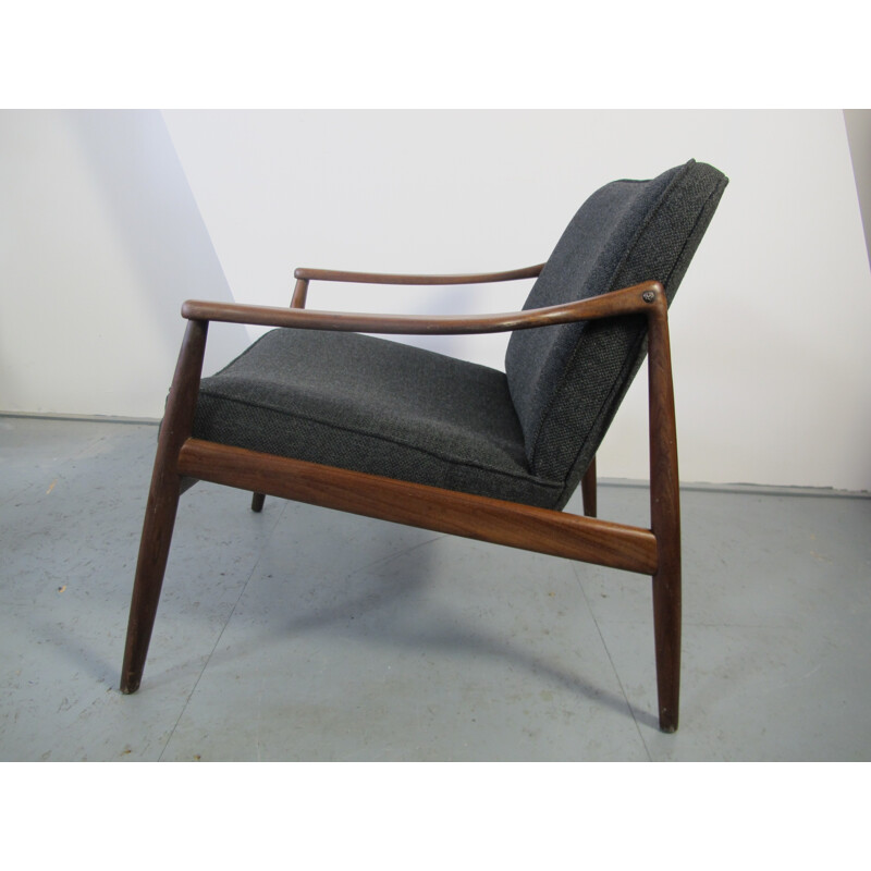 Fauteuil lounge vintage en teck, Hartmut Lohmeyer pour Wilkhahn - 1950 