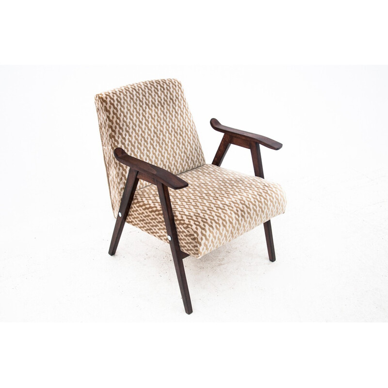 Vintage beige armchair, Poland 1960s