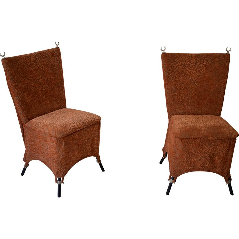 Pair of vintage chairs "Day and night" by Elizabeth Garouste and Mattia Bonetti for Bgh, 1991