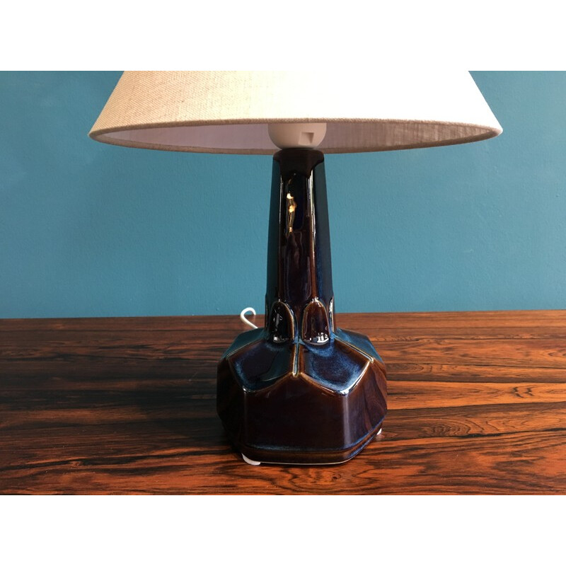 Danish Ceramic Table Lamp by Einar Johansen for Soholm Stentoj - 1960s