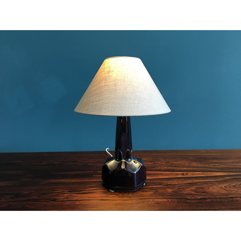 Danish Ceramic Table Lamp by Einar Johansen for Soholm Stentoj - 1960s