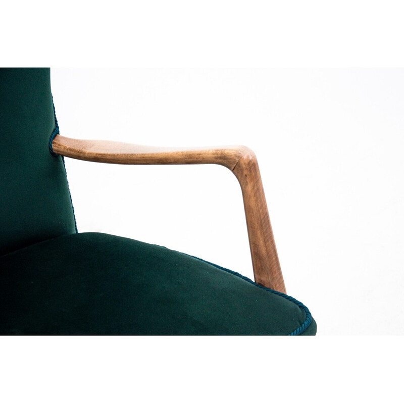 Fauteuil vintage vert, Europe du Nord 1960