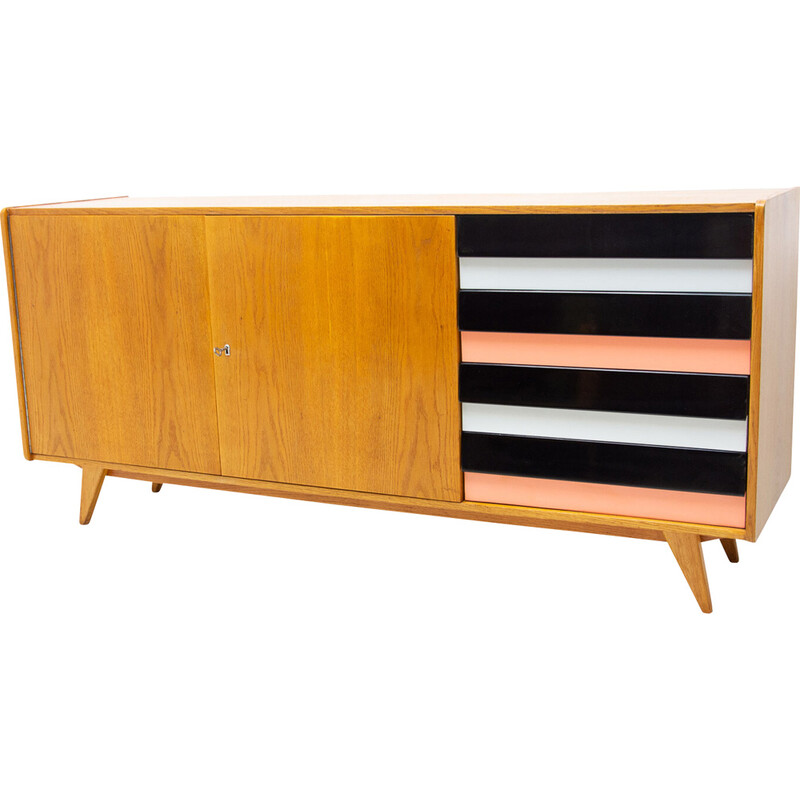 Meados do século U-460 sideboard por Jiří Jiroutek para Interiér Praha, década de 1960