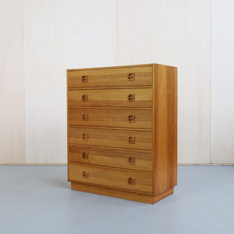 Vintage chest of drawers in pinewood, 1970s