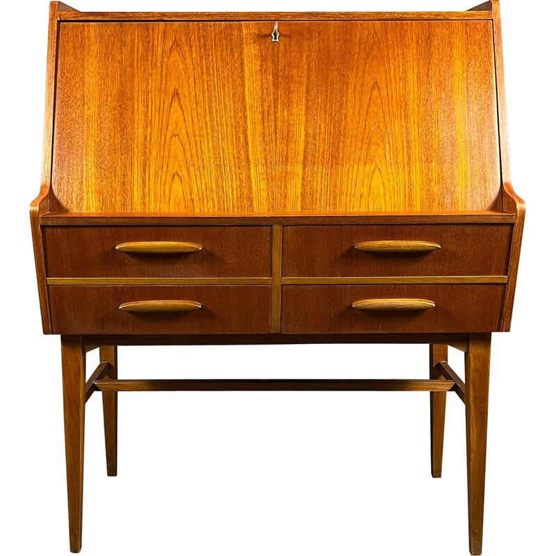 Vintage Norwegian teak secretary with 4 drawers, 1960