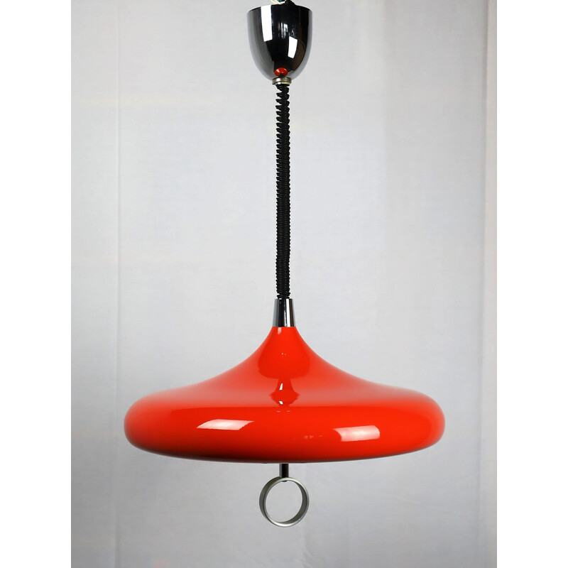 Vintage Space Age orange pendant lamp, 1960s