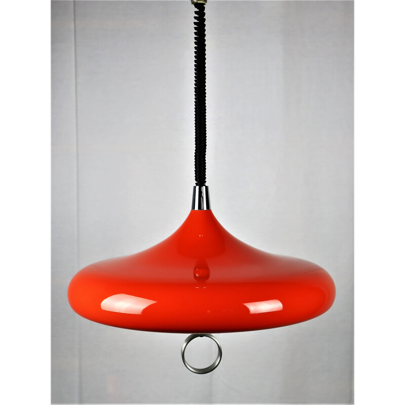 Vintage Space Age orange pendant lamp, 1960s