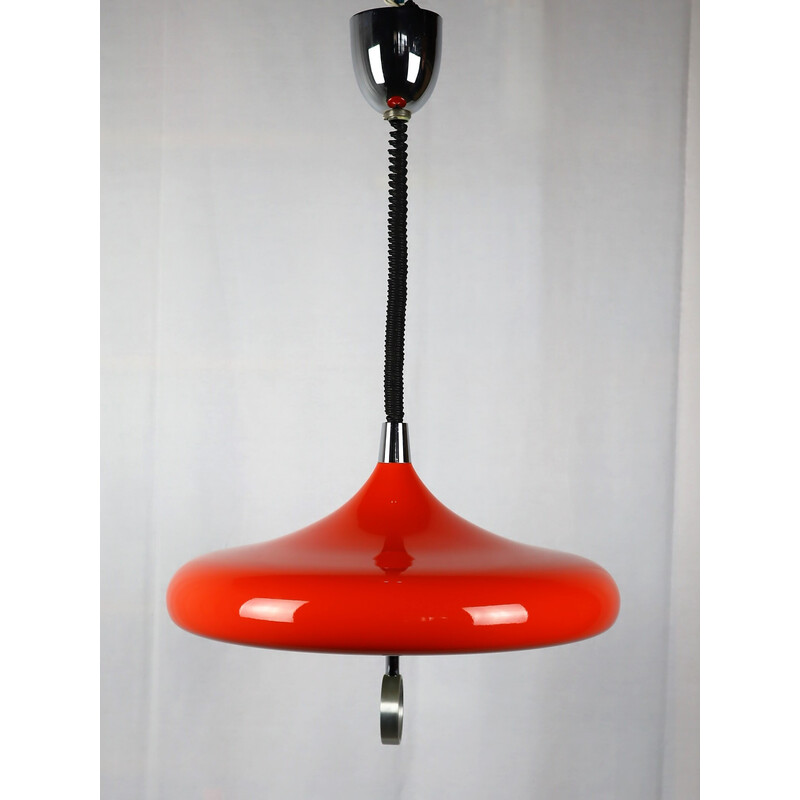 Vintage Space Age orange pendant lamp, 1960s