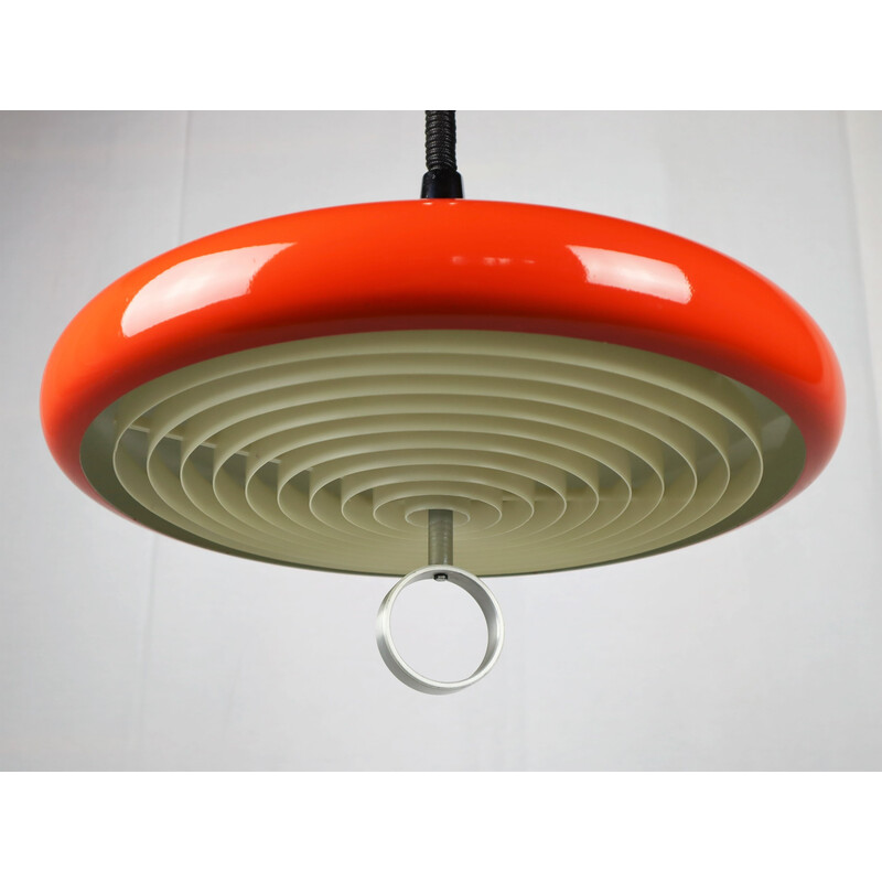 Vintage Space Age orange pendant lamp, 1960s