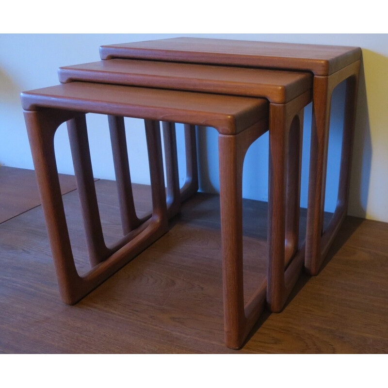 Mid-century Danish teak nesting tables by B R Gelsted, 1960s