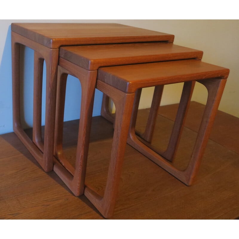 Mid-century Danish teak nesting tables by B R Gelsted, 1960s