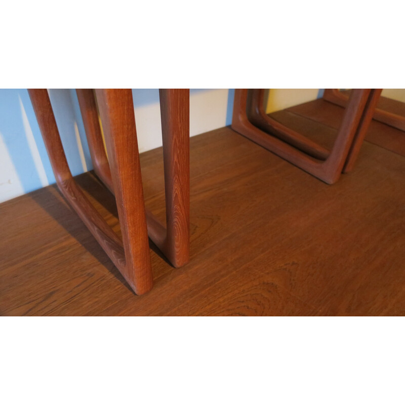 Mid-century Danish teak nesting tables by B R Gelsted, 1960s