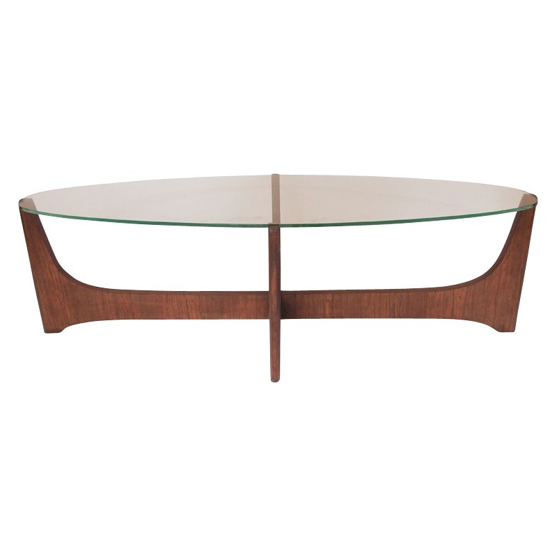 Oval coffee table, Hugues POIGNANT - 1960s