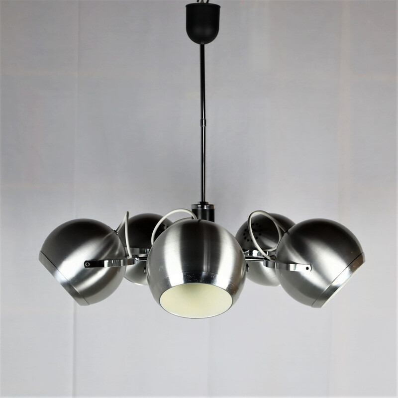 Vintage metal Eyeball pendant lamp, 1960