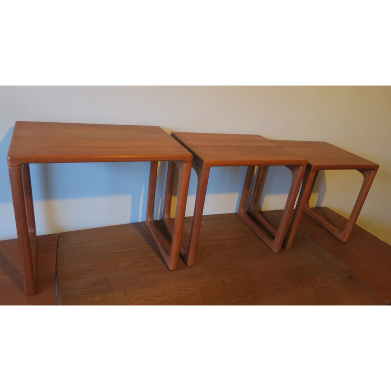 Mid-century Danish teak nesting tables by B R Gelsted, 1960s