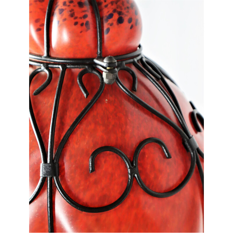 Vintage Venetian lantern in blown Murano glass, 1970