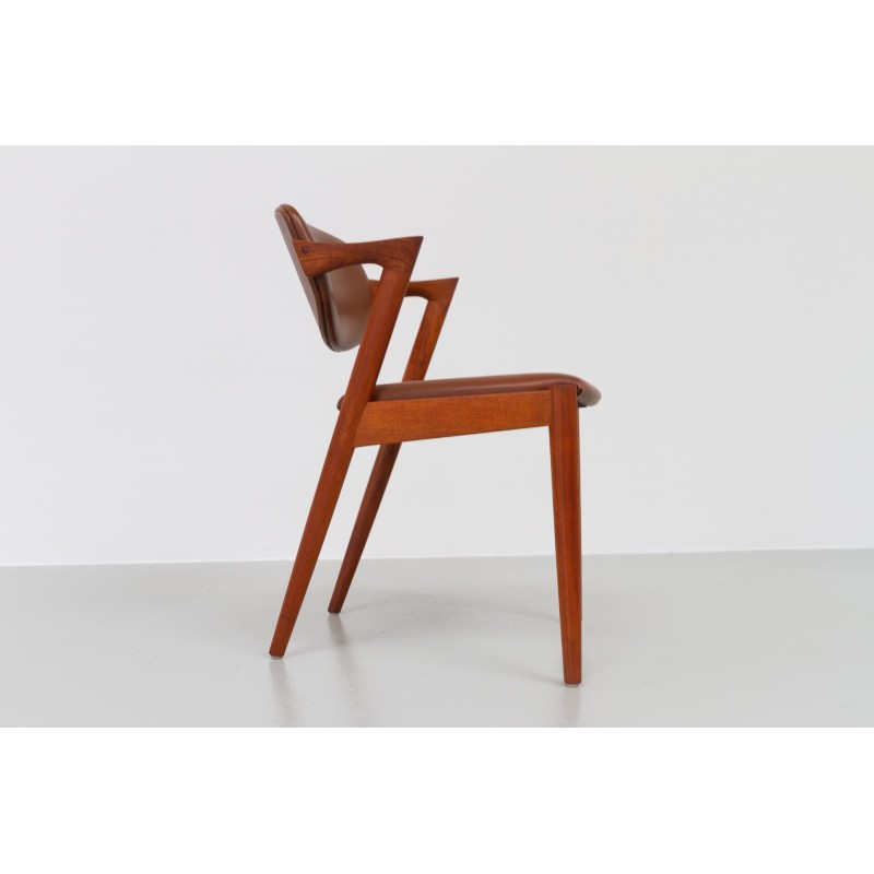 Cadeira de teca Vintage por Kai Kristiansen para Schou Andersen, Dinamarca 1960