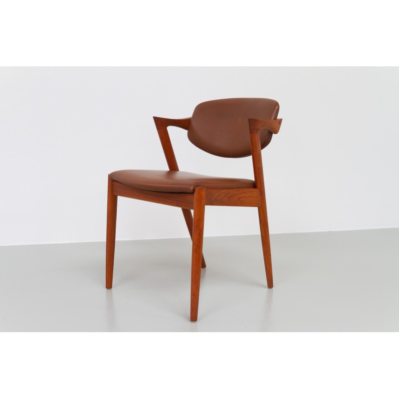 Sedia vintage in teak di Kai Kristiansen per Schou Andersen, Danimarca 1960