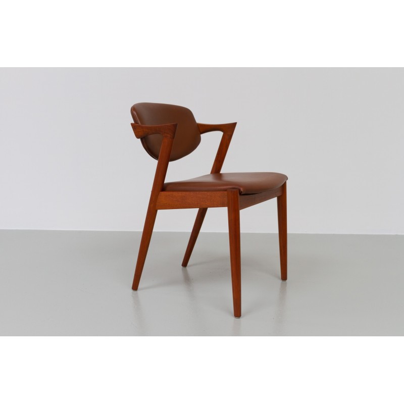 Cadeira de teca Vintage por Kai Kristiansen para Schou Andersen, Dinamarca 1960