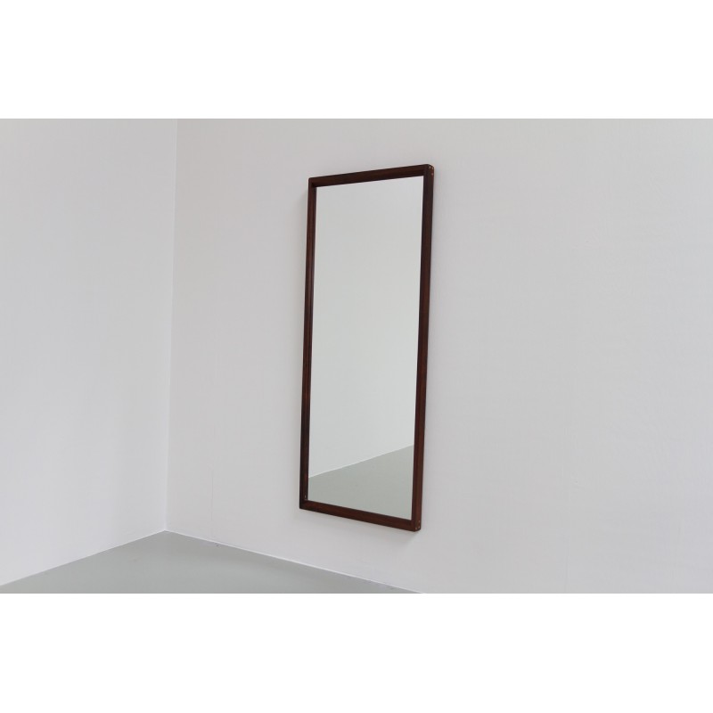 Vintage rosewood mirror by Kai Kristiansen for Aksel Kjersgaard, Denmark 1960