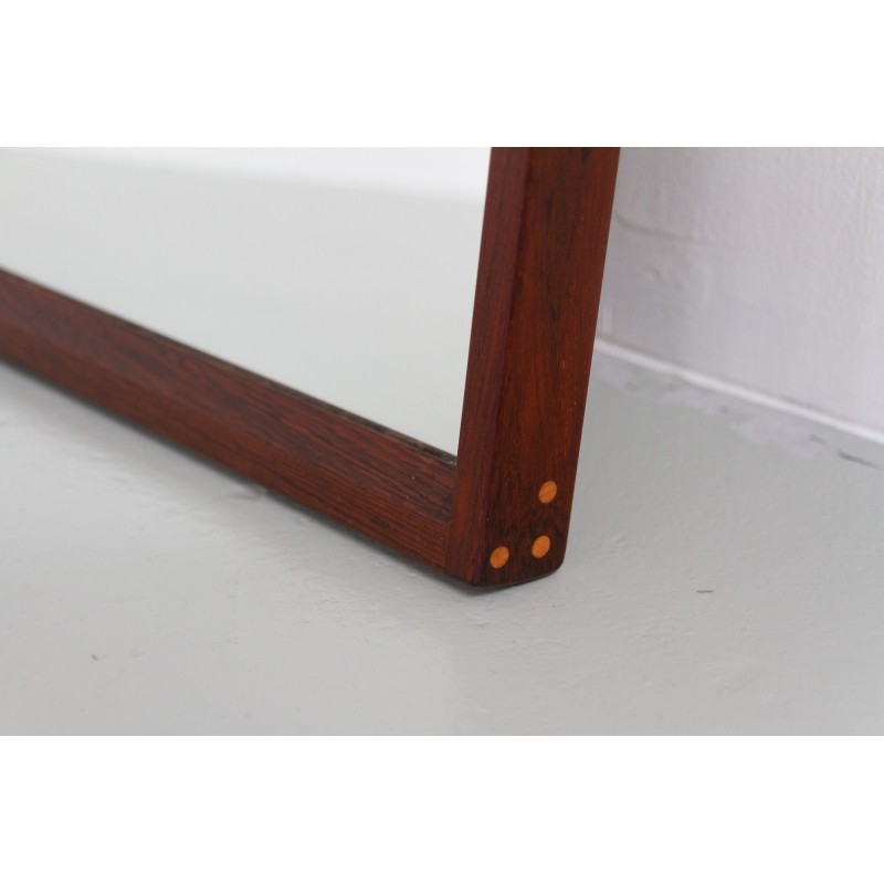 Vintage rosewood mirror by Kai Kristiansen for Aksel Kjersgaard, Denmark 1960