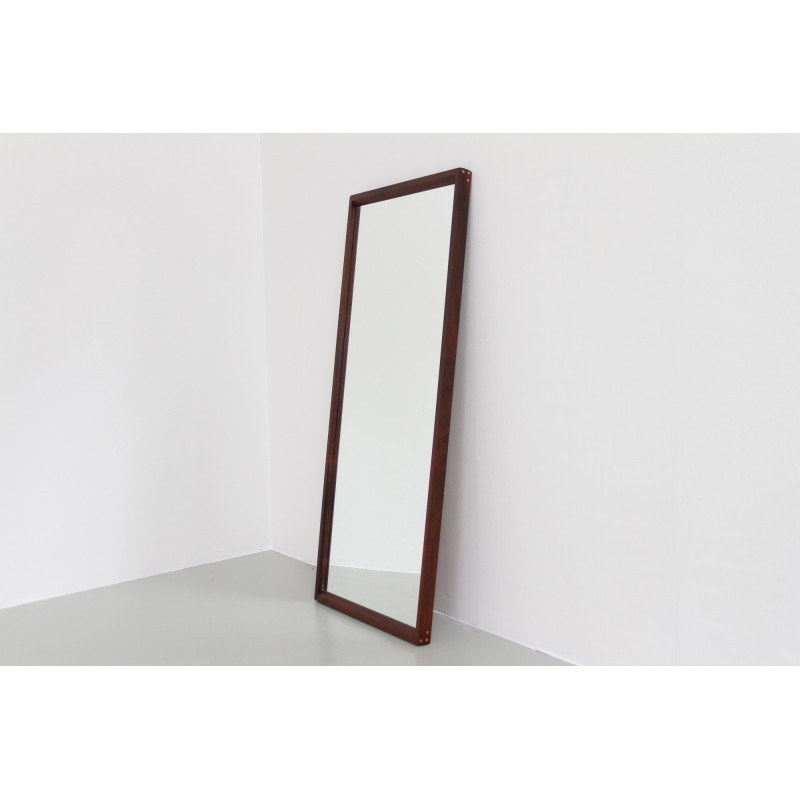 Vintage rosewood mirror by Kai Kristiansen for Aksel Kjersgaard, Denmark 1960