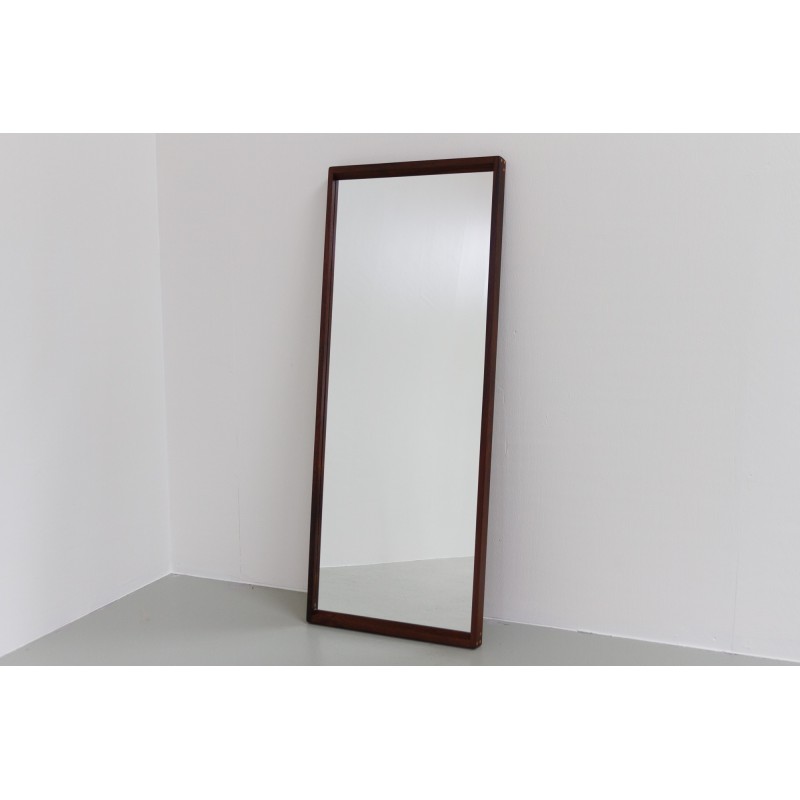 Vintage rosewood mirror by Kai Kristiansen for Aksel Kjersgaard, Denmark 1960