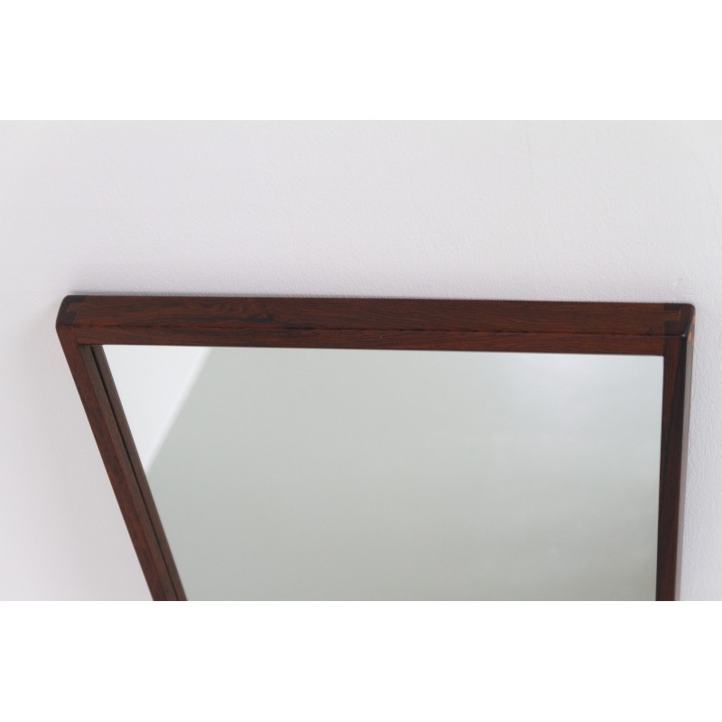 Vintage rosewood mirror by Kai Kristiansen for Aksel Kjersgaard, Denmark 1960