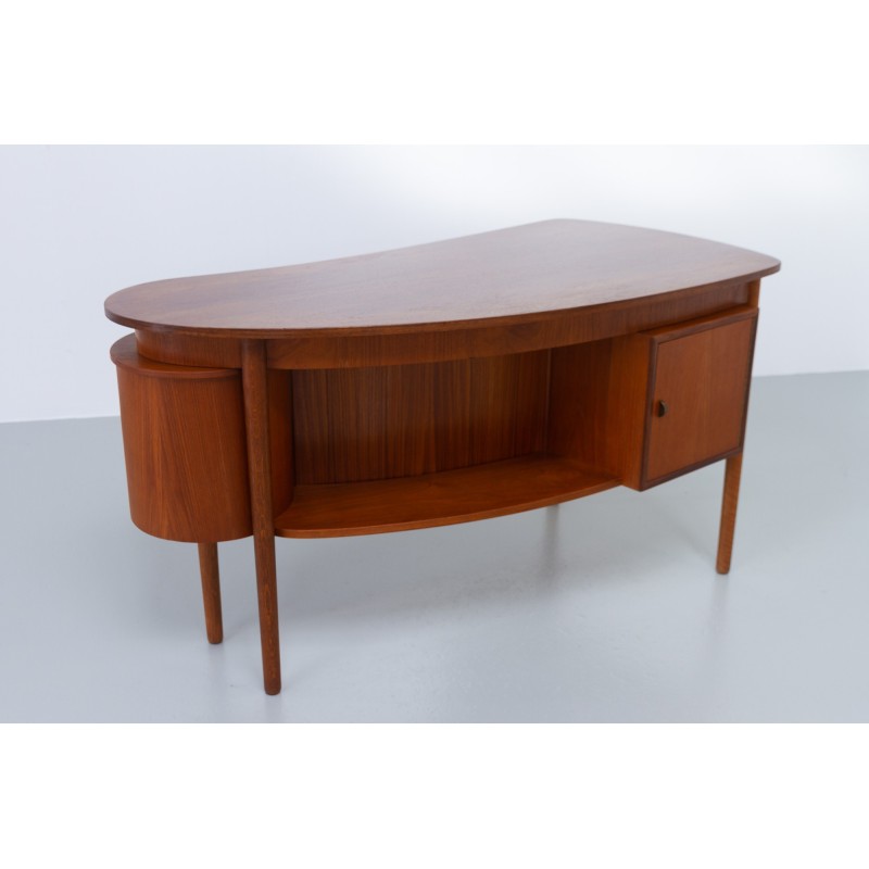 Vintage teakhouten bureau, Denemarken 1950