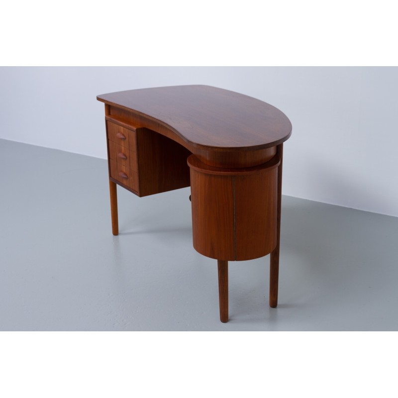 Vintage teakhouten bureau, Denemarken 1950