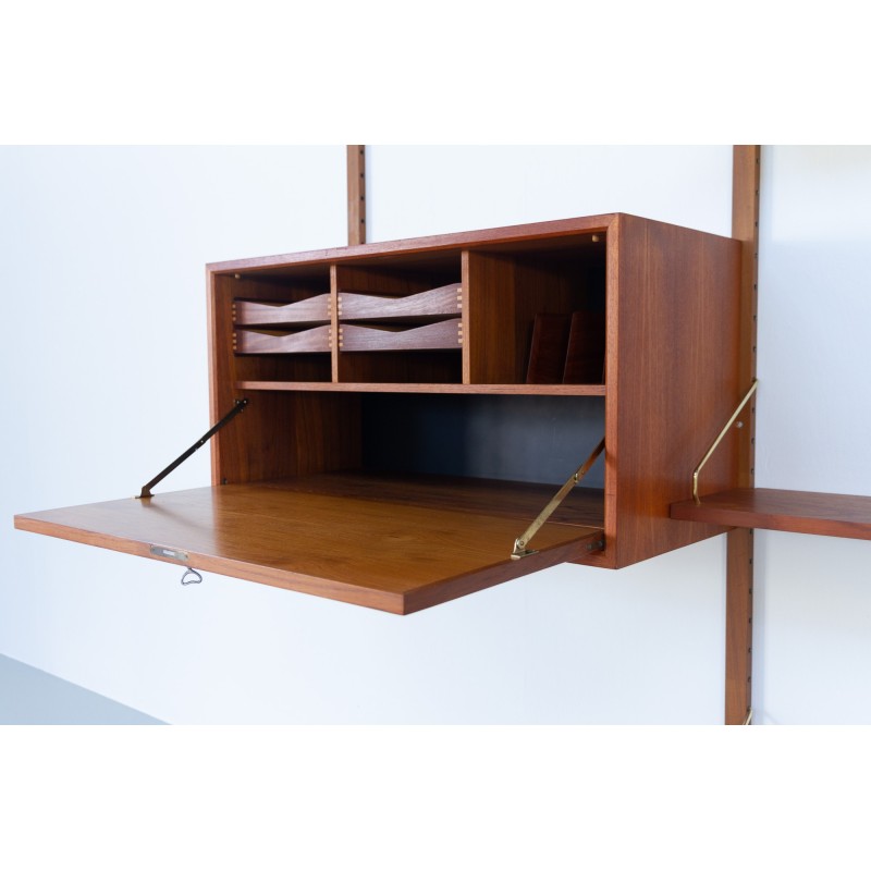 Mueble modular vintage de teca de Poul Cadovius para Cado, Dinamarca 1960