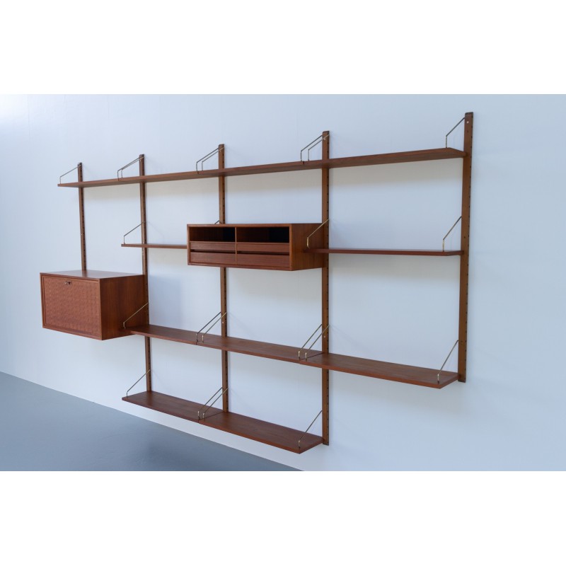 Mueble modular vintage de teca de Poul Cadovius para Cado, Dinamarca 1960