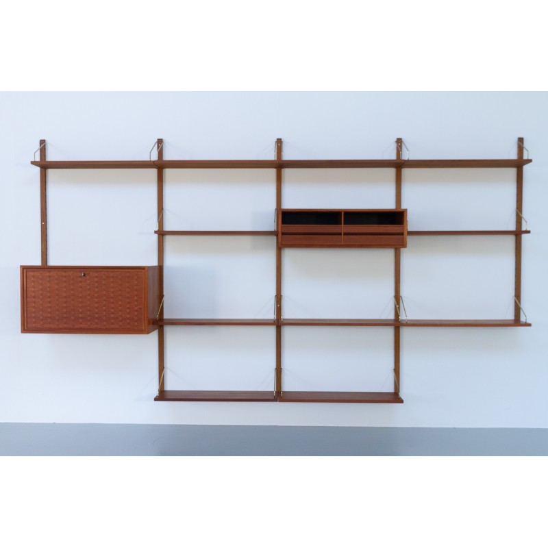 Vintage modular teak wall unit by Poul Cadovius for Cado, Denmark 1960