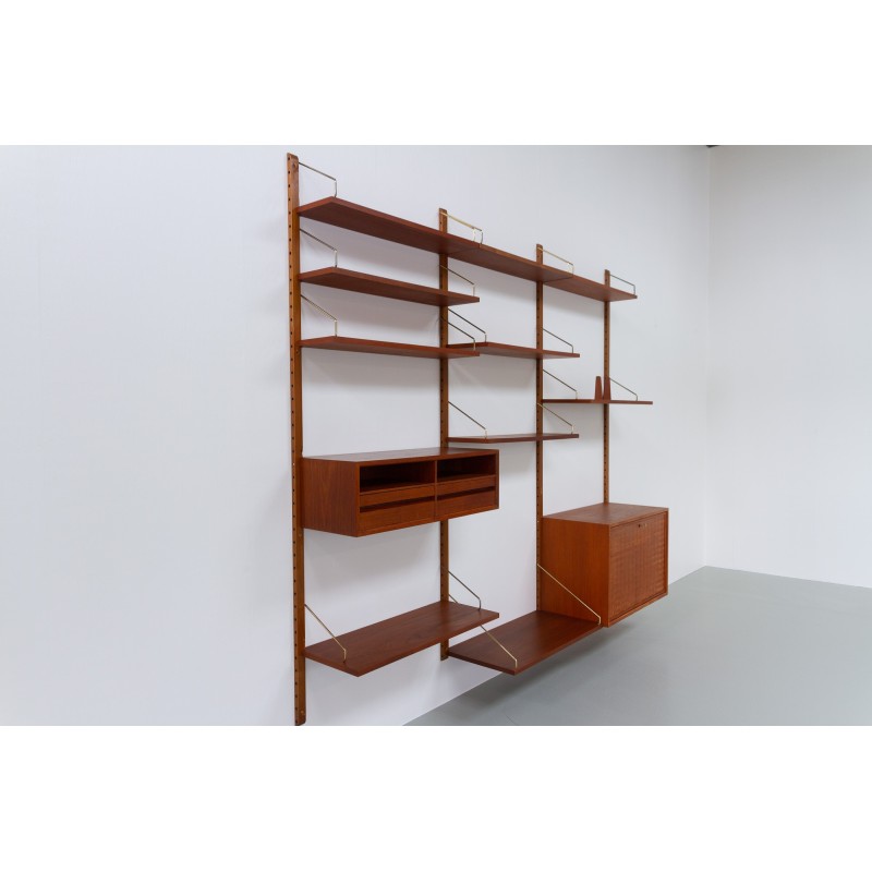 Vintage modular teak wall unit by Poul Cadovius for Cado, Denmark 1960