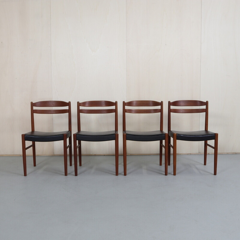 Set of 4 vintage teak chairs by Carl Ekström for Albin Johansson and Söner