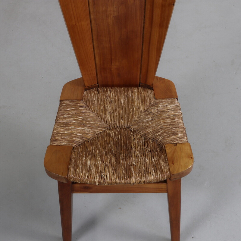Satz von 4 brutalistischen Stühlen im Vintage-Stil, 1970