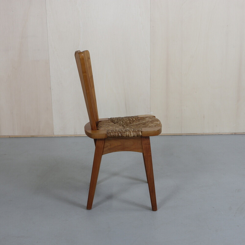 Satz von 4 brutalistischen Stühlen im Vintage-Stil, 1970