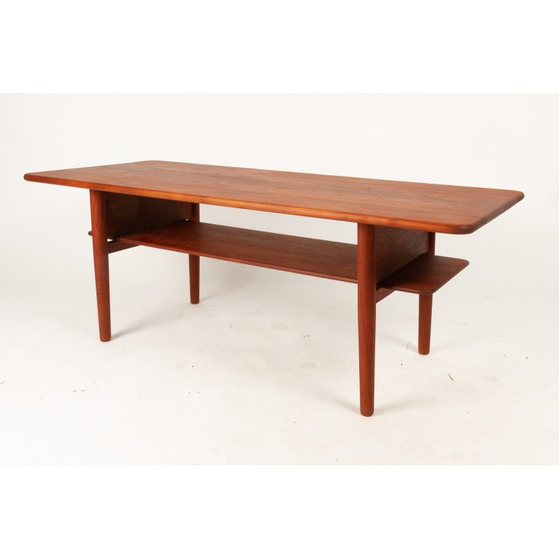 Vintage teak coffee table by Ib Kofod Larsen for Christensen and Larsen, Denmark 1950