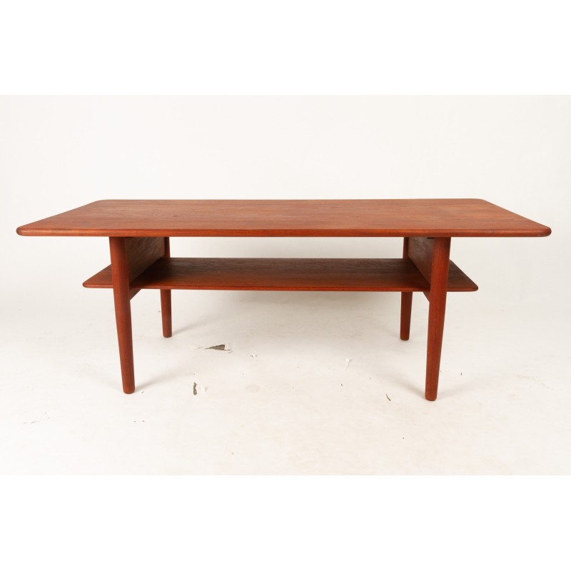 Vintage teak coffee table by Ib Kofod Larsen for Christensen and Larsen, Denmark 1950