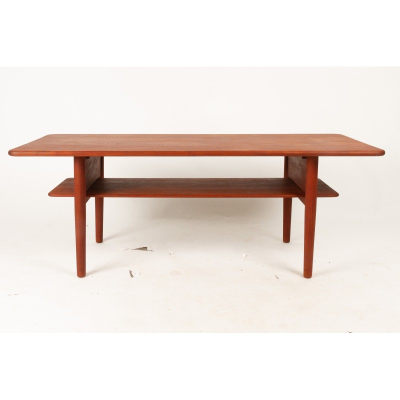 Vintage teak coffee table by Ib Kofod Larsen for Christensen and Larsen, Denmark 1950